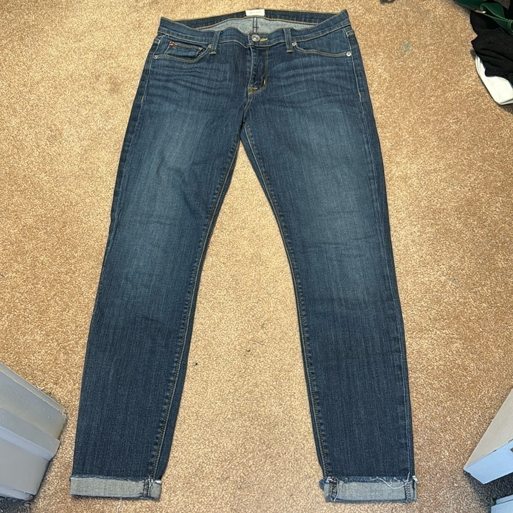Hudson jeans Krista ankle s.skinny w/raw hem size 29